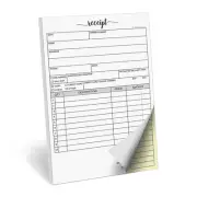 2-Part Carbonless Receipt Pad 5.5x8.5, Made in USA, Carbon Duplicate Copy Sal...