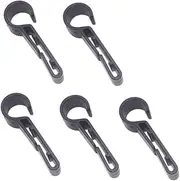 5pcs Black Helmet Lock Stop Buttons Fasteners Clips Stop Safety Belt Retainer Easy Install Prevent Sliding Sturdy
