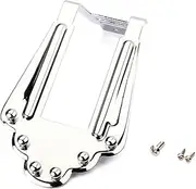 Kisangel 6 String Vintage String Jazz Guitar Bridge Tailpiece for Electric Guitar Height Silver Finish with Mounting Screws