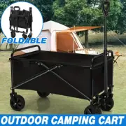 Portable Folding Camping Trolley Collapsible Outdoor Cart for Travel Hiking AU