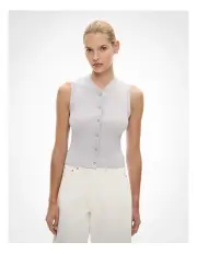 [Witchery] Hi V Knit Vest in Pale Grey