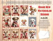 12 Assorted All Occasion Greeting Cards Blank with Envelopes #013