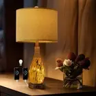 23" USB A+C Table Lamp for Bedroom Living Room Modern Bedside Lamps Retro Far...