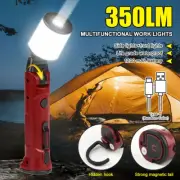 COB LED Car Work Light Battery Workshop Lamp Hand Torch Magnet USB Rechargeable