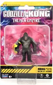 PLAYMATES MONSTERVERSE THE NEW EMPIRE GODZILLA X KONG W/BEAST GLOVE 2" FIGURE