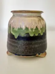 Brand New Handmade Clay Enamel Glazed Succulent Planter /Pot With Drainage #124