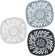 3pcs Floor Drain Cover Hair Catcher Strainer Sink Drain Stopper No More Clogs Easy to Use