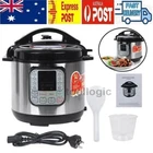 7-IN-1 6L Electric Pressure Cooker Fast Fresh Fool Proof Recipes Steamer Warmer