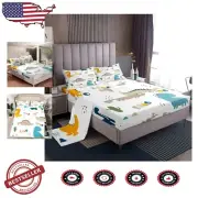 Whimsical Jungle Dino Full Bed Sheet Set with Deep Pockets - Kids' Room Delight