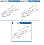 3 Sets Of 2 Pcs Yasargil Micro Scissors 7.5" Sharp/Sharp Straight Upward Curved
