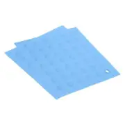 Silicone Trivet Mats 2pcs, Square Dots Hot Pan Pads Dish Drying Mat - Light Blue