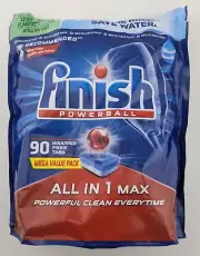Finish Powerball Dishwashing Tablets All In One Max 90 Tabs NEW