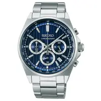 在飛比找PChome24h購物優惠-【SEIKO】精工 SBTR033J 賽車風格 鋼錶帶 三眼