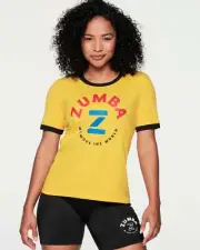 Zumba Retro Ringer Tee - Sunny Daze Z1T000585