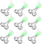 Pack Small Bells for Fishing Rods Clip Alert Bells Night Fishing Alert Plastic Alloy Material