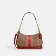 Teri Shoulder Bag In Signature Canvas With Stripe