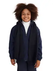 Kids School Scarf - Navy Blue One Size