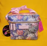 Betsey Johnson Peony Floral 6 Pack Insulated Lunch Bag Train Case Cooler NEW