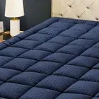 HYLEORY Twin Mattress Pad Quilted Fitted Mattress Protector Cooling Pillow To...