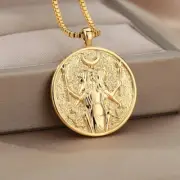 Hecate Ancient Greek Mythologic Necklace Stainless Steel Necklace