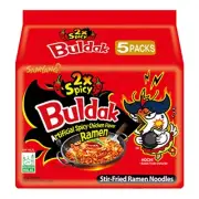 Samyang 2x Spicy Hot Chicken Flavor Korean Ramen Fire Noodle Challenge 5 Packs