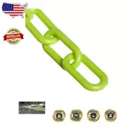 100ft Safety Green Plastic Barrier Chain - Heavy-Duty Crowd Control Solution