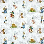 Dollhouse Miniature Wallpaper 1:12 Peter Rabbit Blue Baby Wallpaper Nursery