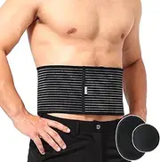 [Pauline] Umbilical Hernia Belt with 2x Compression Pads, Abdominal Support Binder for Men & Women Belly Compression/Incisional, Femoral, Spigelian Hernia Post Surgery Pain Relief (XXL)