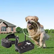 JUSTPET Dog Wireless Fence Pet Electric Containment System, Safe Harmless Dog Fence No Randomly Correction, Adjustable Control Range Up to 990 Feet, Waterproof Rechargeable Collar Receiver