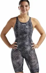 TYR Thresher Akurra Open Back Competition Swimsuit Size 18
