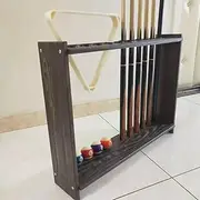 12 Holes Billiard Pool Cue Stick Holder Wooden Billiards Ball Standing Rack