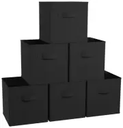 Foldable Collapsible Storage Box Bins Shelf Basket Cube Organizer with Dual H...