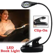 LED Reading Light USB Rechargeable Clip On Bed Book Reading Lamp Stand Light