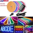 DC 12V 5/10/15/20M LED Strip Neon Rope Light Waterproof FlexTubes Party Decor