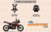 Black Back Rack & Tail Tidy Combo Fit For "KTM Adventure 390"