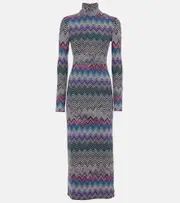 [Missoni] Missoni Zig Zag turtleneck dress UK 6 multicoloured