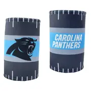2x NFL Carolina Panthers 11.5cm Stubby Can/Bottle Beverage Storage Sleeve Holder
