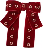 [LIGIGWASH] Creative Bow Tie Barrettes Automatic Hair Clip for Women Stylish Ponytail Holders Red for Parties Festivals and Everyday Use Made with Durable Cloth
