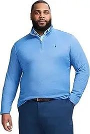 [IZOD] Men's Big & Tall Performance Comfort Quarter Zip Long Sleeve Shirt
