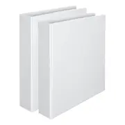 2x Marbig Clearview Hi-Cap 3 D-Ring 65mm A4 Binder File Document Organiser White