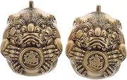 SAFIGLE 1 Pair Brass Health Ball Hand Exercisers Walnuts Metal Stress Balls for Adults Traditional Therapy Tool Hand Exercise Balls for Strength Therapy Ball Tea Pet Golden