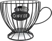 Coffee Pod Holder,Large K-Cup & Nespresso Capsule Organizer, Black