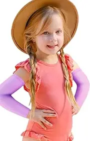 Arm Sleeves for Kids 14Pairs Thin Sun Protection Sleeves Breathable Basketball Arm Sleeve Cooling Compression Kids for Boys & Girls Outdoor Sports for