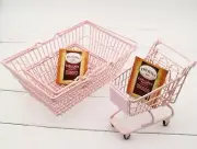 Pure Pink Mini shopping cart | Mini & Large shopping basket | Stationery Holder