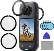 Nazaz Dual Lens Guards for Insta360 ONE X3, Lens Guards for Panoramic Action Camera, Durable, Transparent, Scratch-Resistant