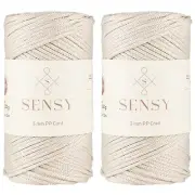 Sensy Premium 3mm 131 Yards Polyester Rope 100% Polypropylene Cord Macrame Co...