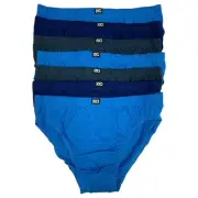 7 x Mens Rio Hipster Brief Cotton Underwear Multi Blue Jocks