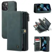 For iPhone 13 mini Case, Wallet PU Leather Detachable Flip Cover, Blue