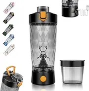 Problend One-Touch Shaker – Smooth Protein Mix Anywhere, USB Rechargeable Mixing Cup, Water Drink Electric Mixer Portable Bottles (Midnight Black)