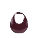 [Staud] Staud Moon Crescent Patent-leather Tote Bag ONE SIZE RED
